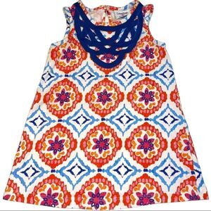 ‎Counting Daisies Geometric Pattern Sleeveless Dress